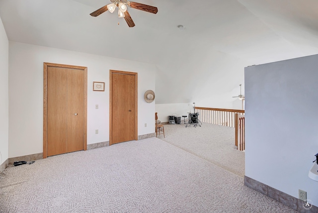 199 Mountain View Trl, White Sulphur Springs, MT 59645 - bonus room with ceiling fan, carpet, and lofted ceiling