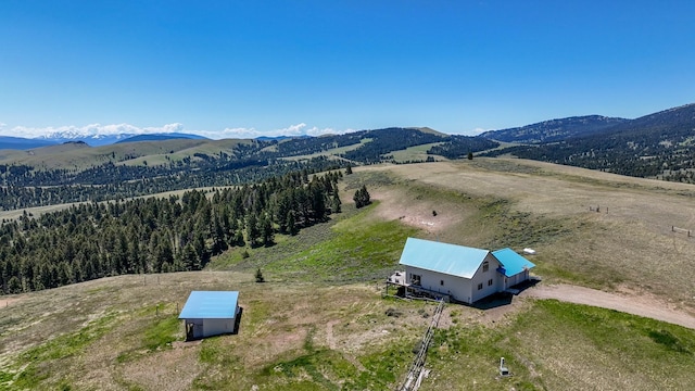 199 Mountain View Trl, White Sulphur Springs, MT 59645 - aerial view of sparsely populated area featuring a mountain backdrop