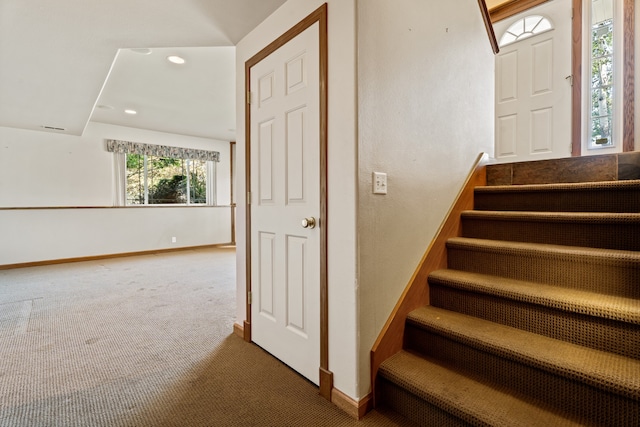 3721 Brandon Way, Missoula, MT 59803 - stairway with carpet floors, baseboards, and recessed lighting