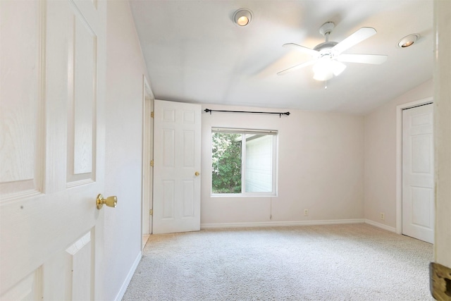 118 N 7th St, Hamilton, MT 59840 - unfurnished room featuring carpet flooring, a ceiling fan, baseboards, and vaulted ceiling