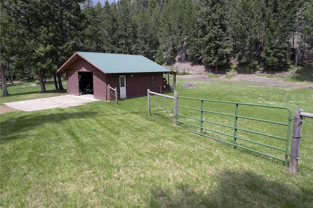 1835 Emmons Canyon Rd, Kila, MT 59920 - view of pole building featuring concrete driveway and a view of trees
