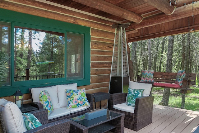1835 Emmons Canyon Rd, Kila, MT 59920 - deck with an outdoor living space