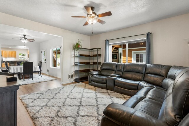 505 N 4th St, Hamilton, MT 59840 - living room with a ceiling fan, wood finished floors, and baseboards