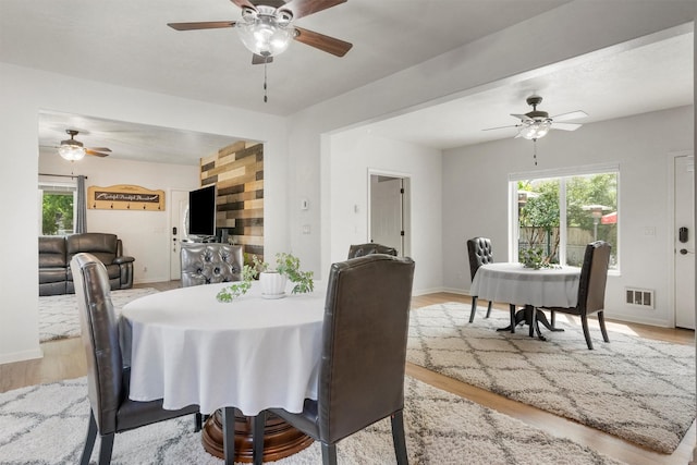 505 N 4th St, Hamilton, MT 59840 - dining room featuring ceiling fan and wood finished floors