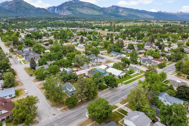 505 N 4th St, Hamilton, MT 59840 - aerial view of residential area featuring mountains