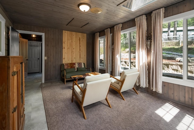 343 Deer Trl, Whitefish, MT 59937 - sitting room featuring wooden walls and wooden ceiling