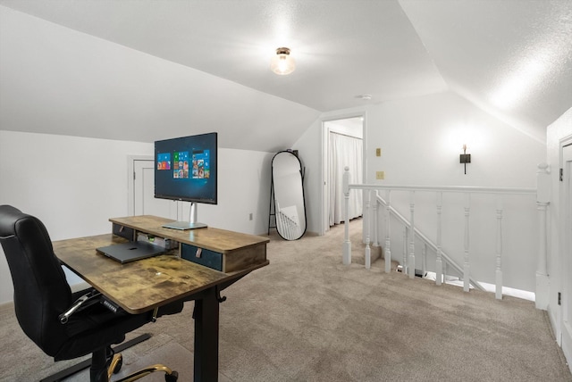343 Deer Trl, Whitefish, MT 59937 - home office with lofted ceiling and light colored carpet