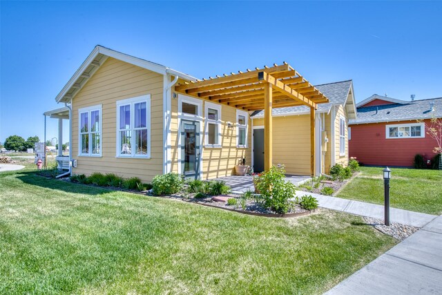 306 Mansion View Loop, Hamilton, MT 59840 - view of front of home with a front lawn and a pergola