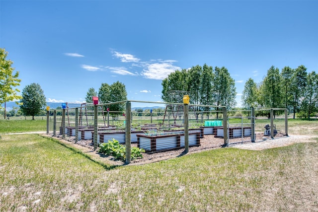306 Mansion View Loop, Hamilton, MT 59840 - view of community with a vegetable garden and a lawn