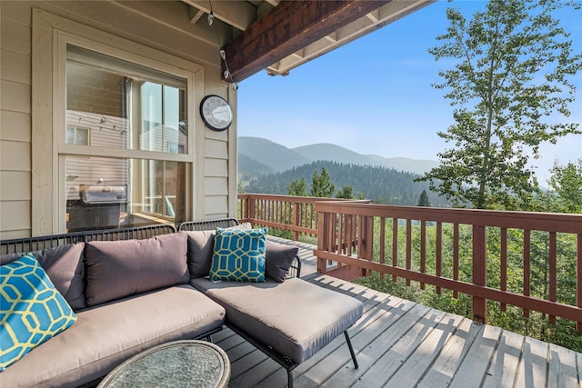 322 Wood Run Dr Unit B, Whitefish, MT 59937 - deck with a mountain view