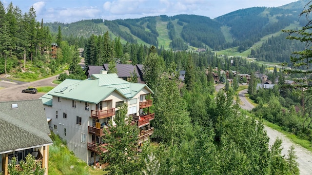 322 Wood Run Dr Unit B, Whitefish, MT 59937 - mountain view with a heavily wooded area