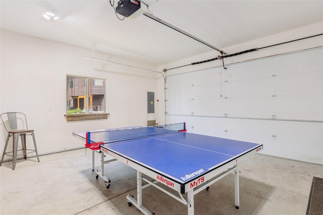 322 Wood Run Dr Unit B, Whitefish, MT 59937 - recreation room with concrete floors and electric panel