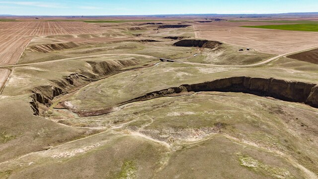 481 24th Rd NE, Dutton, MT 59433 - aerial view of property and surrounding area with rural landscape
