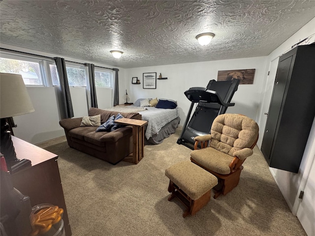 1631 Juniper Dr, Havre, MT 59501 - bedroom with carpet floors and a textured ceiling