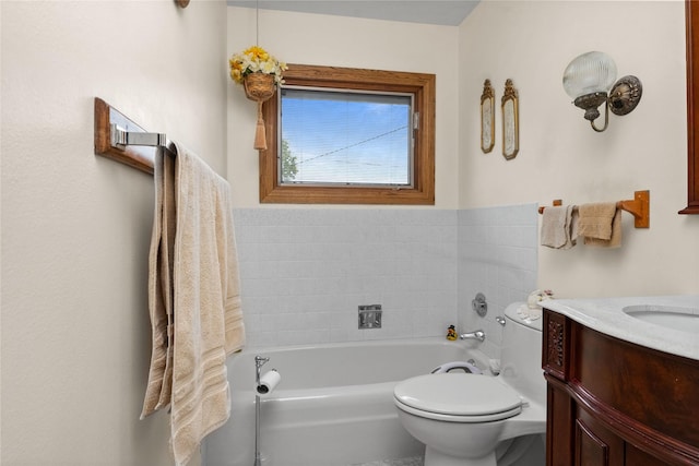 417 56th St S, Great Falls, MT 59405 - full bath featuring a bath, toilet, and vanity