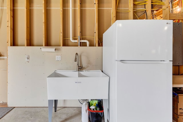 12800 Mill Creek Rd, Lolo, MT 59847 - miscellaneous room with a sink and concrete flooring