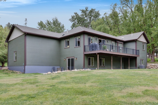 12800 Mill Creek Rd, Lolo, MT 59847 - rear view of property with a lawn and a deck