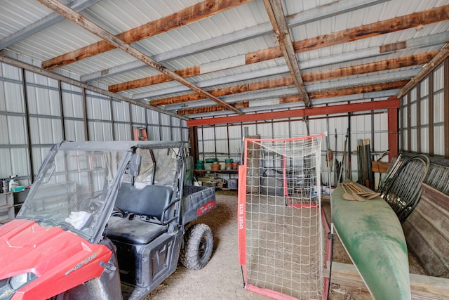 12800 Mill Creek Rd, Lolo, MT 59847 - garage with metal wall