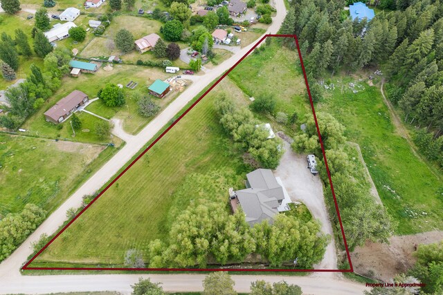 12800 Mill Creek Rd, Lolo, MT 59847 - aerial overview of property's location featuring property boundaries highlighted