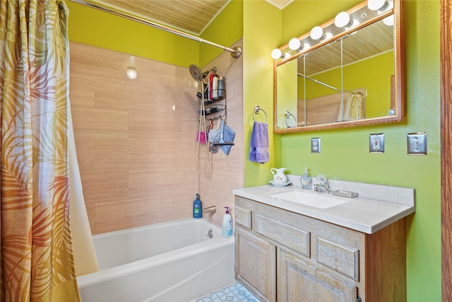 1021 Vallejo Rd, Helena, MT 59602 - bathroom with shower / bath combo with shower curtain and vanity