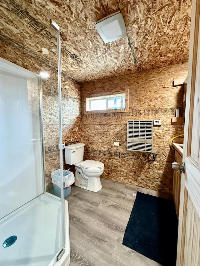 22 Indian Creek Rd, Townsend, MT 59644 - full bath with a shower stall, toilet, vanity, and wood finished floors
