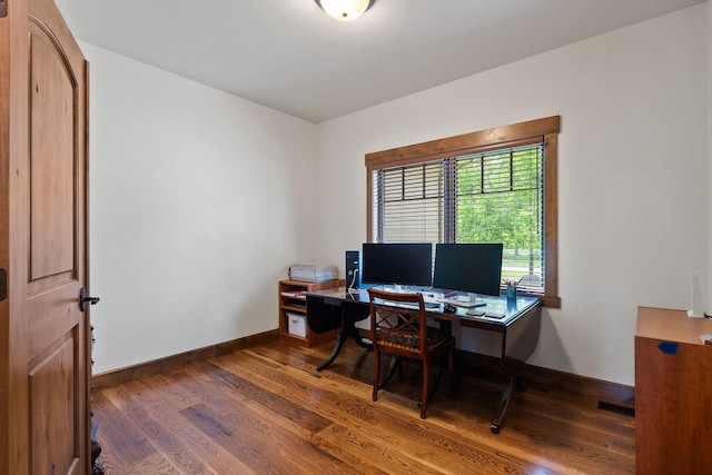 74 Wood Ridge Dr, Columbia Falls, MT 59912 - office space with wood finished floors and baseboards