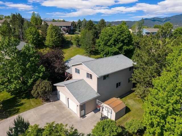 4750 Mark Ct, Missoula, MT 59803 - view from above of property featuring a mountain backdrop