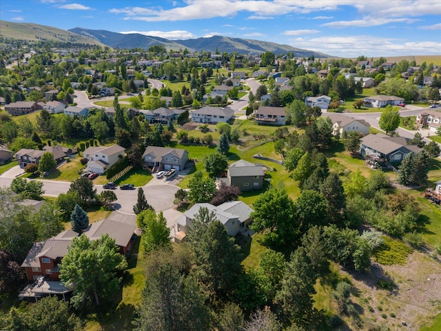 4750 Mark Ct, Missoula, MT 59803 - aerial perspective of suburban area featuring a mountainous background