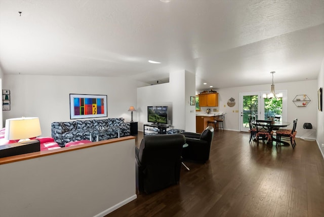 4750 Mark Ct, Missoula, MT 59803 - living area with dark wood-style floors and baseboards