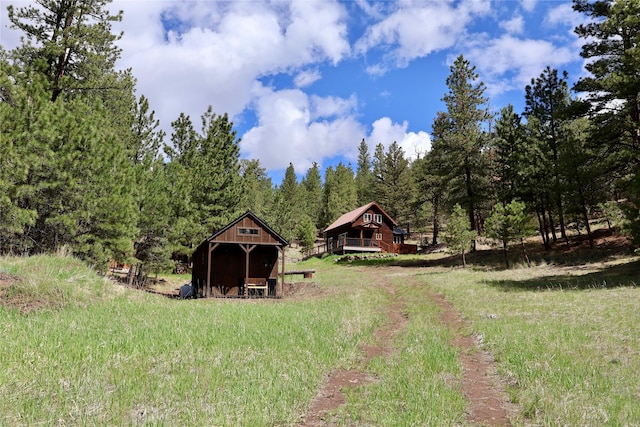 208 Paul Creek Ln, Cascade, MT 59421 - view of yard featuring a wooded view