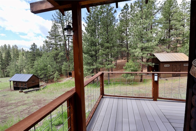208 Paul Creek Ln, Cascade, MT 59421 - wooden terrace with a lawn