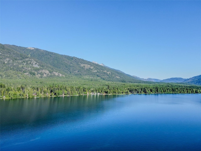 29 Northshore Dr, Troy, MT 59935 - water view with a mountainous background and a forest