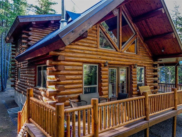 29 Northshore Dr, Troy, MT 59935 - rear view of house with log siding