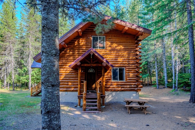 29 Northshore Dr, Troy, MT 59935 - log home with log exterior and a forest view