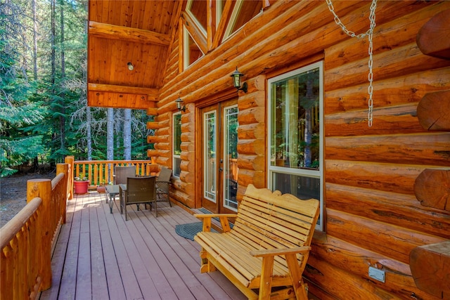 29 Northshore Dr, Troy, MT 59935 - wooden deck featuring outdoor dining space