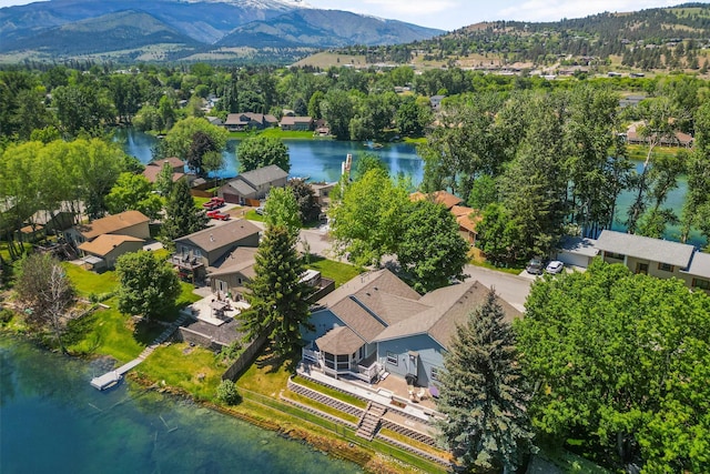 238 Red Fox Rd, Lolo, MT 59847 - aerial perspective of suburban area with a water and mountain view