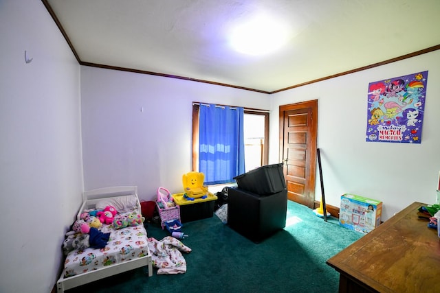 712 9th St N, Great Falls, MT 59401 - carpeted bedroom with ornamental molding