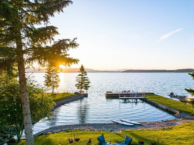 34777 Compass Ln, Polson, MT 59860 - dock area featuring a water view