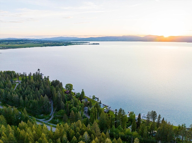 34777 Compass Ln, Polson, MT 59860 - water view featuring a mountain backdrop
