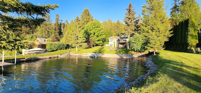 34777 Compass Ln, Polson, MT 59860 - water view featuring a heavily wooded area