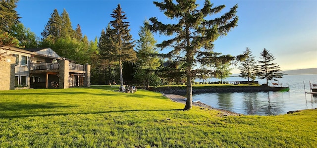 34777 Compass Ln, Polson, MT 59860 - view of grassy yard with a water view