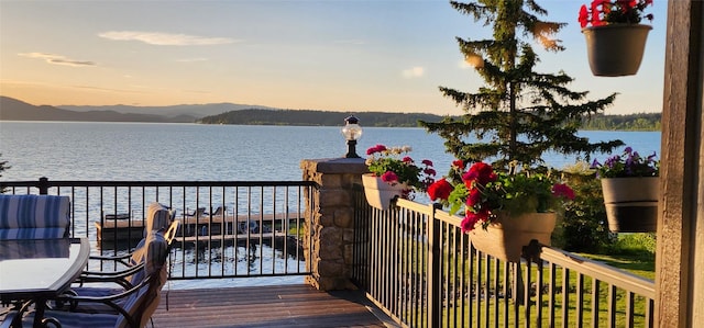 34777 Compass Ln, Polson, MT 59860 - deck with a water and mountain view