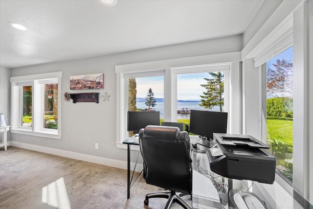 34777 Compass Ln, Polson, MT 59860 - office area with baseboards and recessed lighting