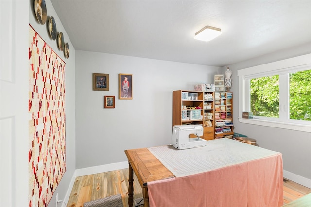 34777 Compass Ln, Polson, MT 59860 - office area with light wood-style flooring and baseboards