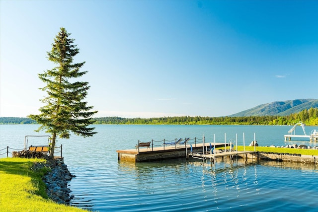 34777 Compass Ln, Polson, MT 59860 - dock with a water and mountain view