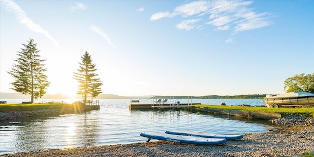 34777 Compass Ln, Polson, MT 59860 - water view featuring a dock