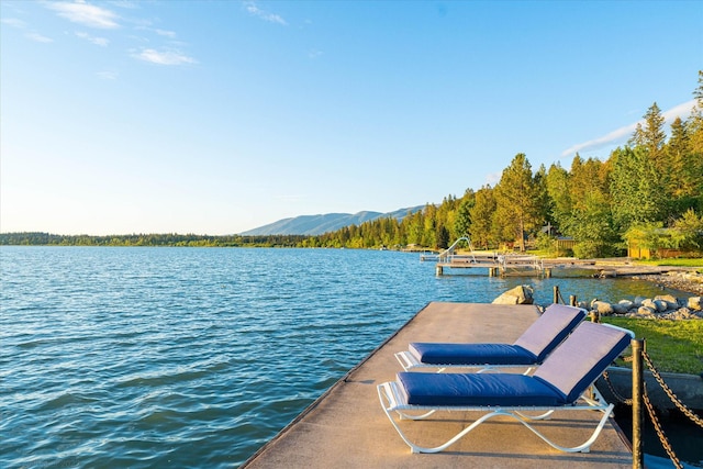 34777 Compass Ln, Polson, MT 59860 - dock area with a water and mountain view