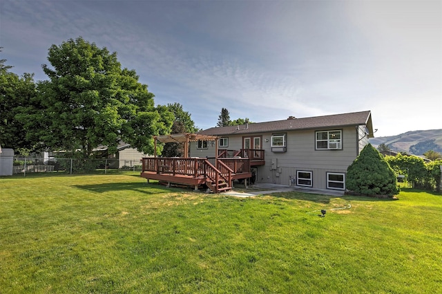 239 Essex St, Lolo, MT 59847 - rear view of property featuring a pergola, a deck, and a patio area