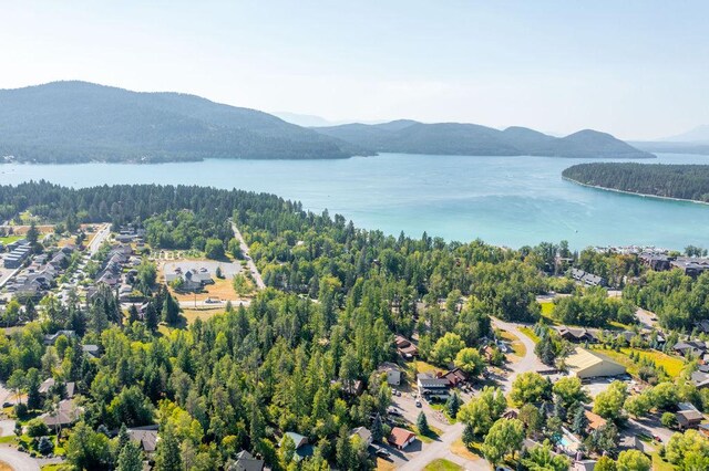 968 Colorado Avenue A And B, Whitefish, MT 59937 - aerial view of a water and mountain view and a heavily wooded area