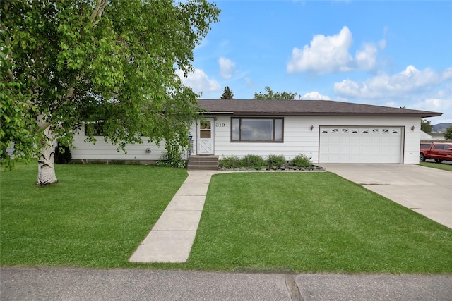 319 W Gail St, East Helena, MT 59635 - single story home featuring driveway, a garage, and a front lawn